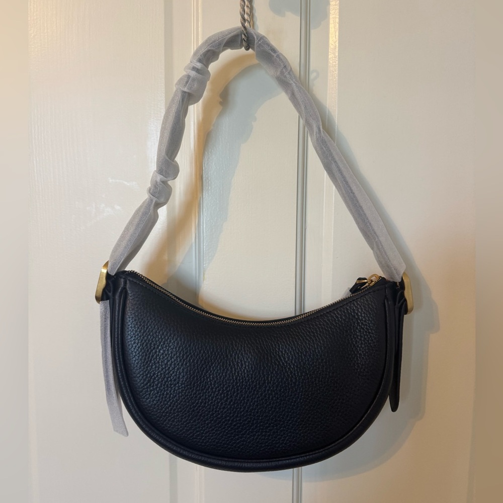 Quince Italian Leather Mini Crescent Shoulder Bag NWT